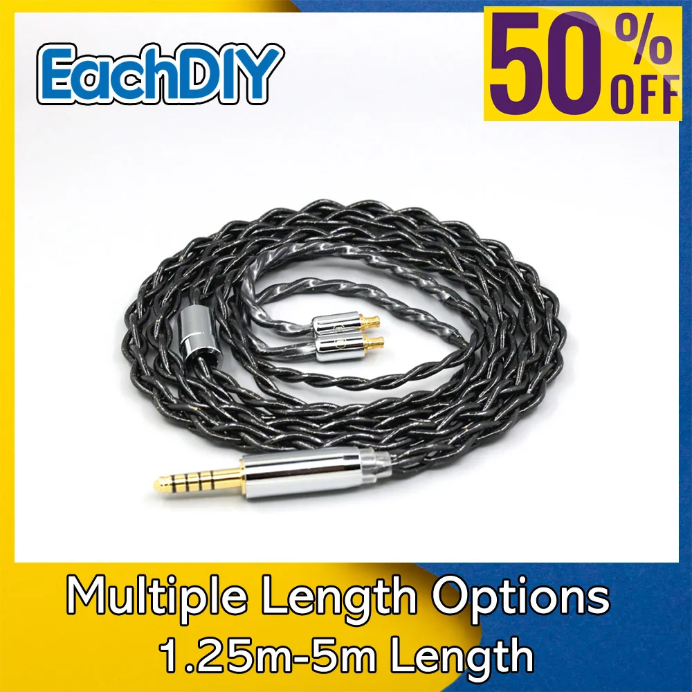 

99% Pure Silver Palladium Graphene Floating Gold HIFI Cable For Audio Technica ATH-CKR100 CKR90 CKS1100 CKR100IS CKS1100 8359