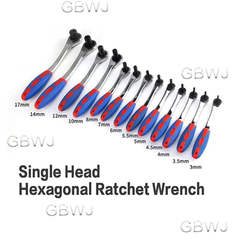 

Inner Hexagon Ratchet Wheel Wrench Socket Wrenches Car Hex Spanners Repair Tools Hexwrench 3/3.5/4/4.5/ 5/5.5mm~12/14/17mm