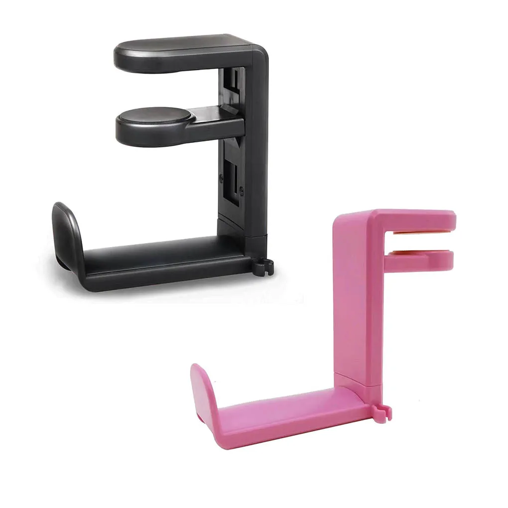 

Headphone Stand Holder Bracket Earphone Rack Durable Table Clamp Pink