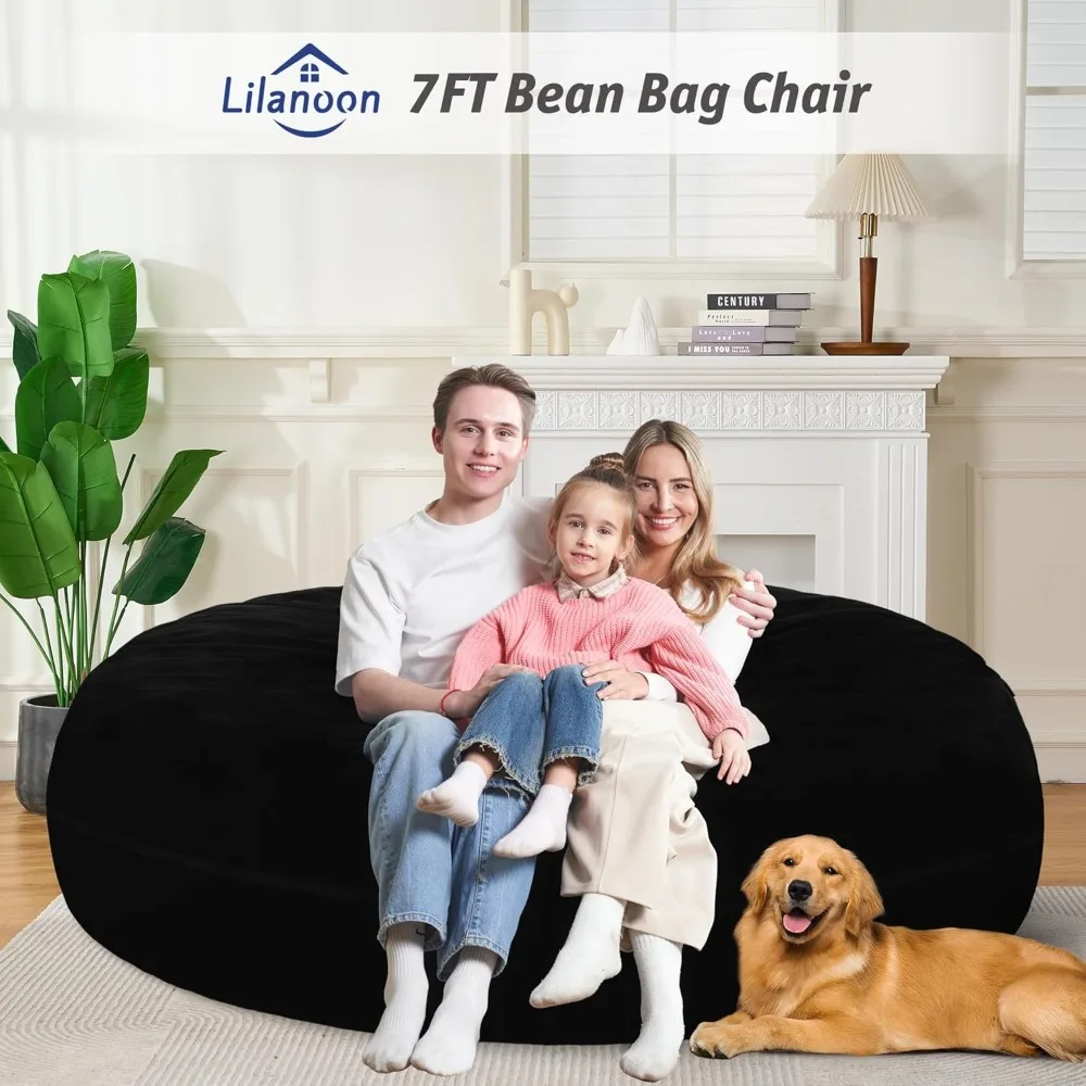 Роскошная бархатная сумка-погремушка длиной 7 футов с эффектом памяти, большое уютное кресло-диван для дома