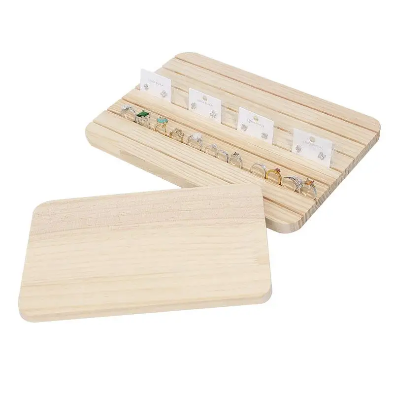 Jewellery Making Supplies Earring Organizer Ring Display Stand Jewelry Wood Earring Hoder Jewellery Packaging Case Exhibitors