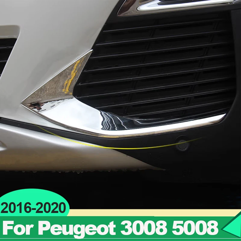 

Для Peugeot 3008 5008 GT 2016-2023: Декоративная накладка/наклейка на рамку передних и задних противотуманных фар из АБС-пластика