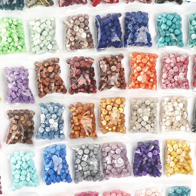 

100Pcs Black White Sealing Wax Seal Beads Beans Stamp for DIY Craft Wedding Birthday Party Invitation Wax seal Ancient Wax