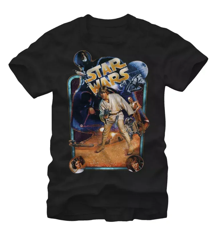 Camisetas de manga corta de verano de Star Wars para hombres y mujeres, calle retro de ciencia ficción, Empire Counterattack, serie de fans de uso diario