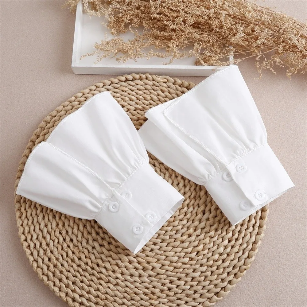 

Ruffles Pleated Fake Sleeves Detachable Cuffs Chiffon Fake Cuffs Wristband Clothing Decoration Hand Wrist Cuffs