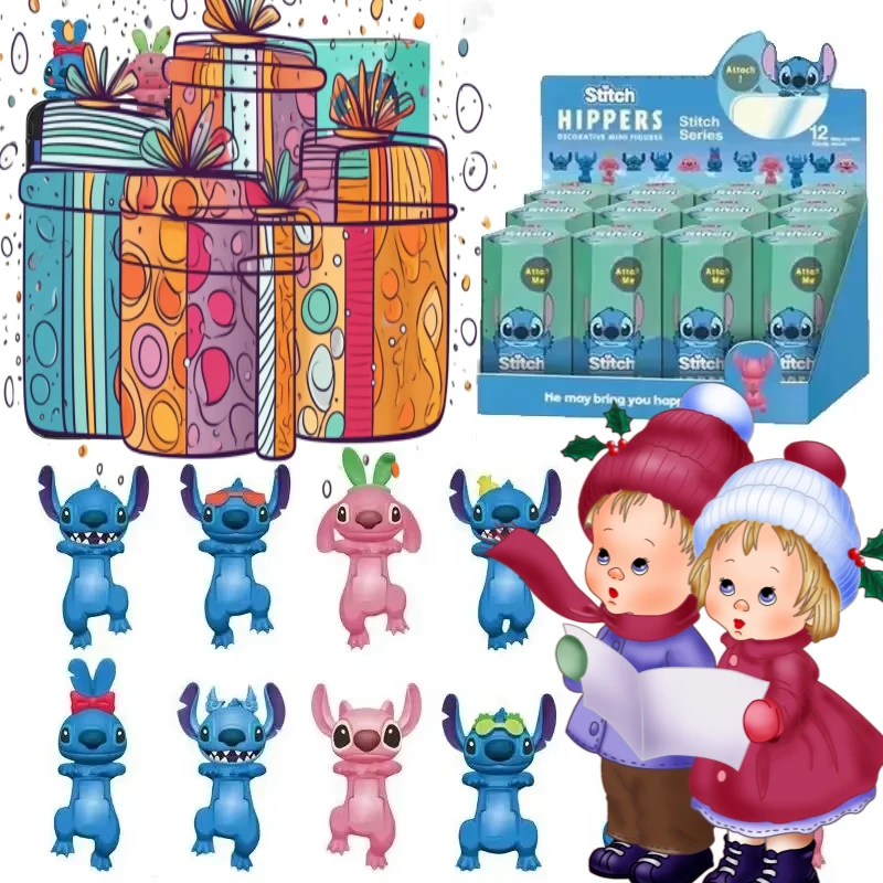 HOT Sonny Angel Blind Box Stitch Series Collezione di cartoni animati anime Figure Ornamenti Bambole carine Scatola a sorpresa natalizia per bambini