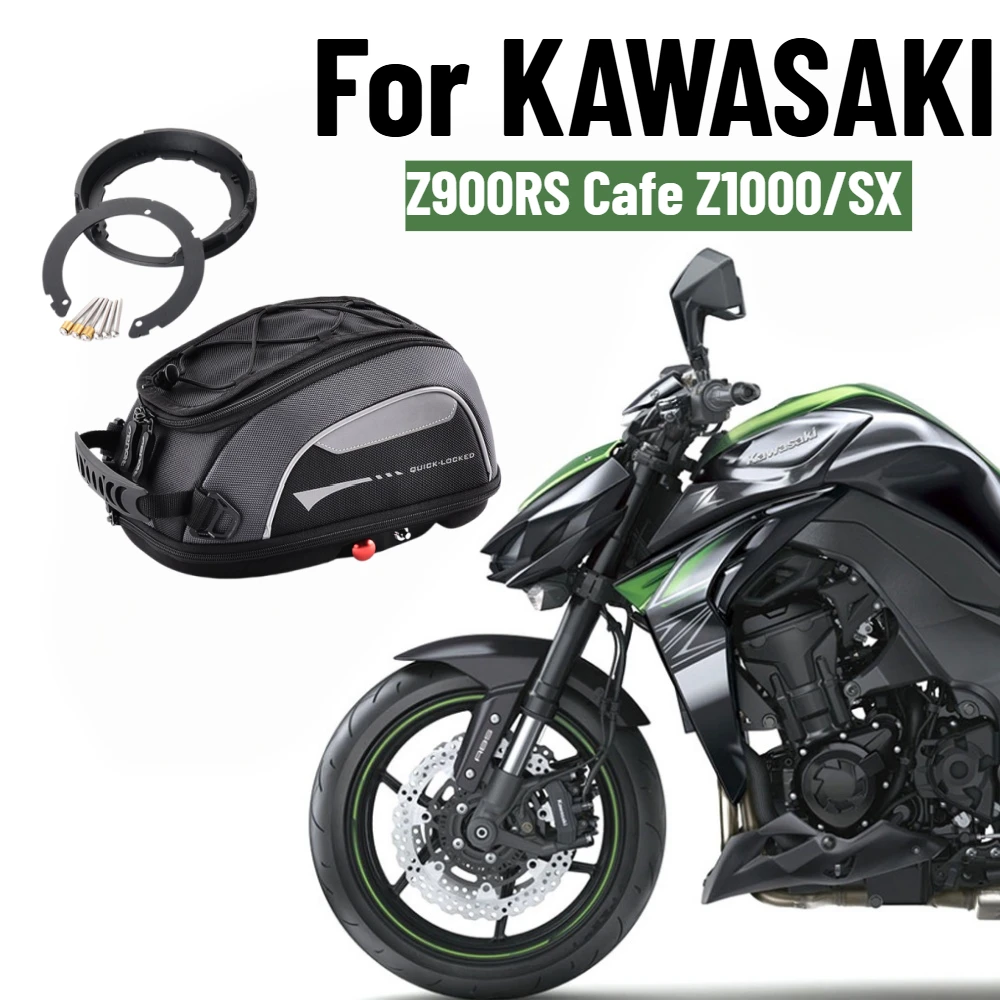 For KAWASAKI Z900RS Cafe SE Z1000/SX NINJA 650R 1000 Versys 650 ZX-6R Motorcycle Tank Bag Anti Theft Luggage Navigation Backpack