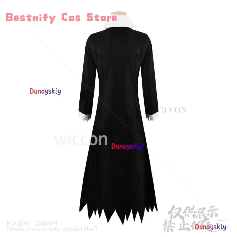 CosplayYhwachh Cosplay Anime BLEAA disfraz largo negro gótico traje de mago guapo uniforme de moda pelucas Cos fiesta de Halloween personalizado