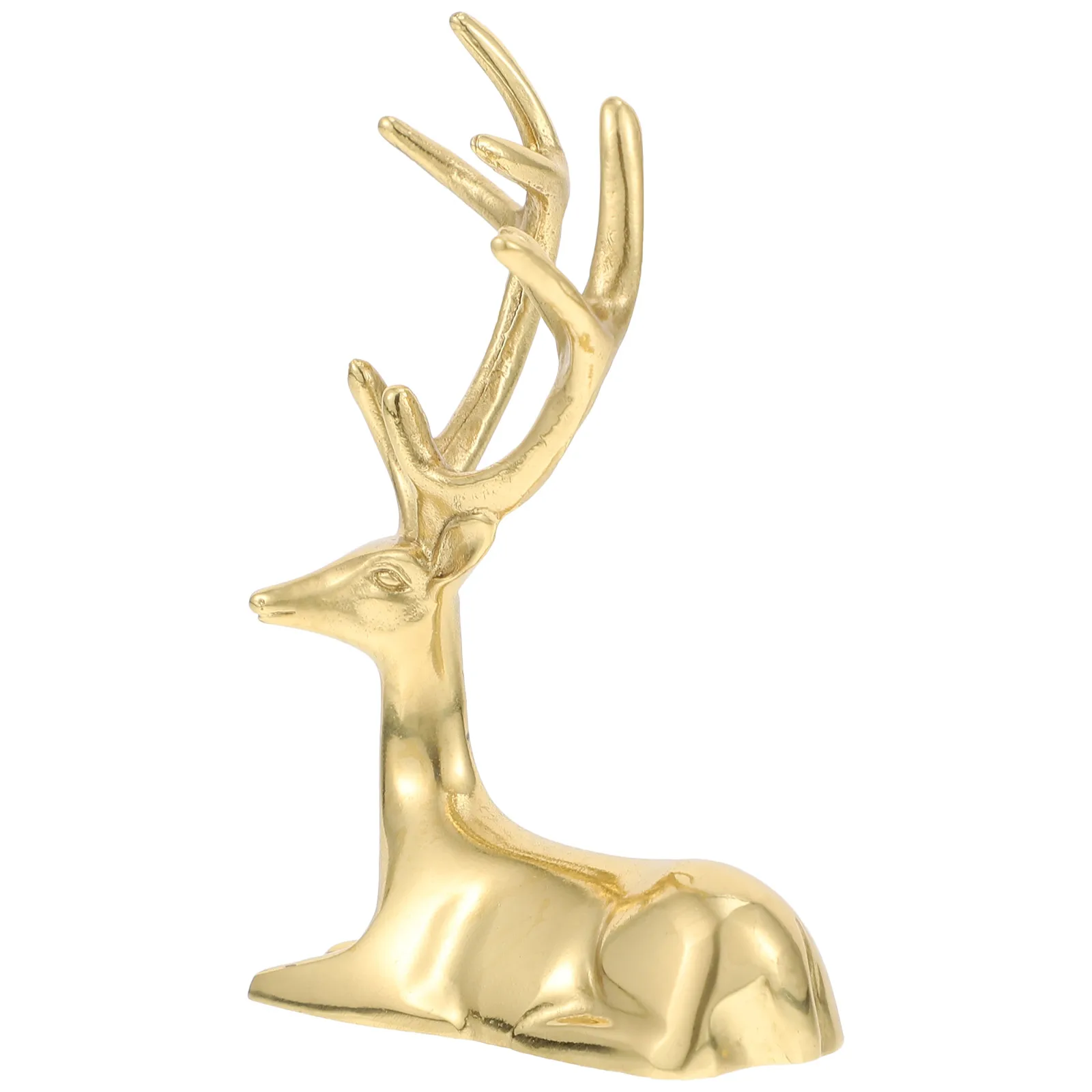 

Copper Sika Deer Figurine Golden Color Desktop Ornament Living Room Study Bedroom Office Christmas Decor Indoor Elk Figures