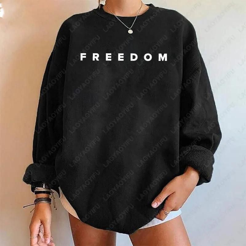 

Толстовка «Справедливость Чарли Кирк», свитшот унисекс, свобода, пуловеры с круглым вырезом, мужская и женская модная толстовка с длинными рукавами