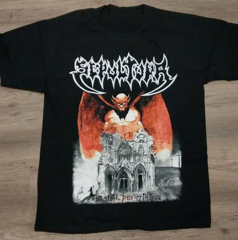 New SEPULTURA Bestial Devastation Black Unisex Short Sleeve T-Shirt