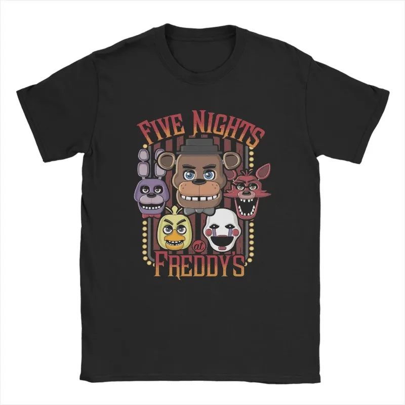 Men Spring Summer Trap FNAF At Freddys Trumpet T-Shirts Vintage 100% Cotton Clothing Vintage Short Sleeve Crew Neck Tee T-Shirt image 2