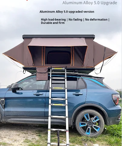 Portable Fully Automatic Foldable Hard Shell Pop-Up SUV Tent Ladder Waterproof Sunroof Roof for Self-Driving Cars Made Aluminum