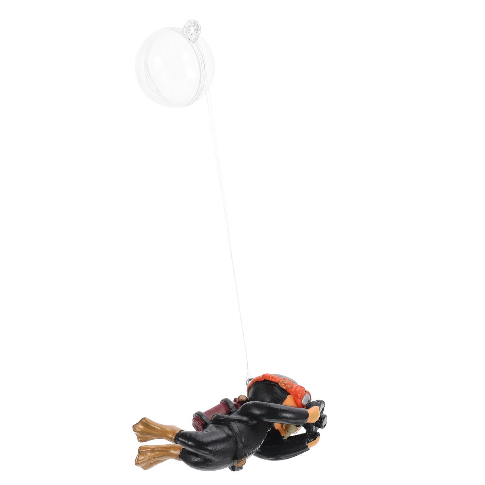 

Fish Tank Diver Ornament Black Detailed PVC Aquarium Decor Simulation Diver Micro Landscape Adornment Natural Colors