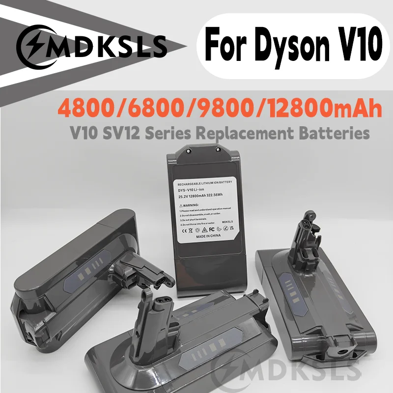 For Dyson V10 4800-12800mAh 25.2V battery For Dyson SV12 Battery Absolute Animal Li-ion Vacuum Cleaner Rechargeable BATTERY SV12