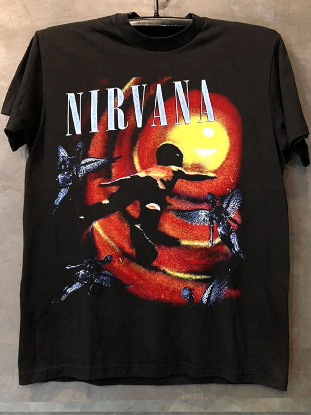 Gothic Angel Rock Band Hiphop High Street Y2K Unisex Cotton Short Sleeve T-Shirt Youthful Printed Casual Summer Top