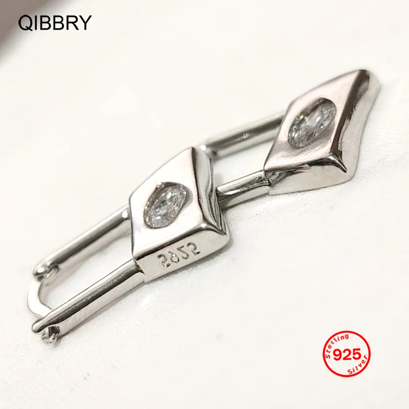 Magic Box – boucles d'oreilles pendantes en argent Sterling 925 véritable pour femme, bijoux en Zircon naturel, grand cristal