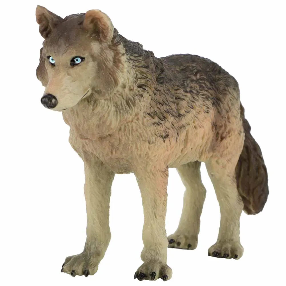 Mini Animal Model Toy Simulation Wolf Environmentally Friendly Plastic Desktop Ornaments Home Room Decoration