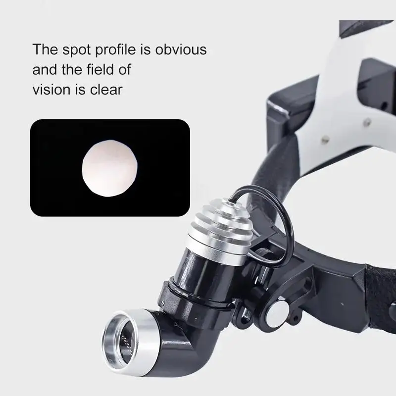den tal LED Head Light Lamp For Lab Binocular Loupes Brightness Adjustable den tal Headlamp Head-mounted Surgical Headlight