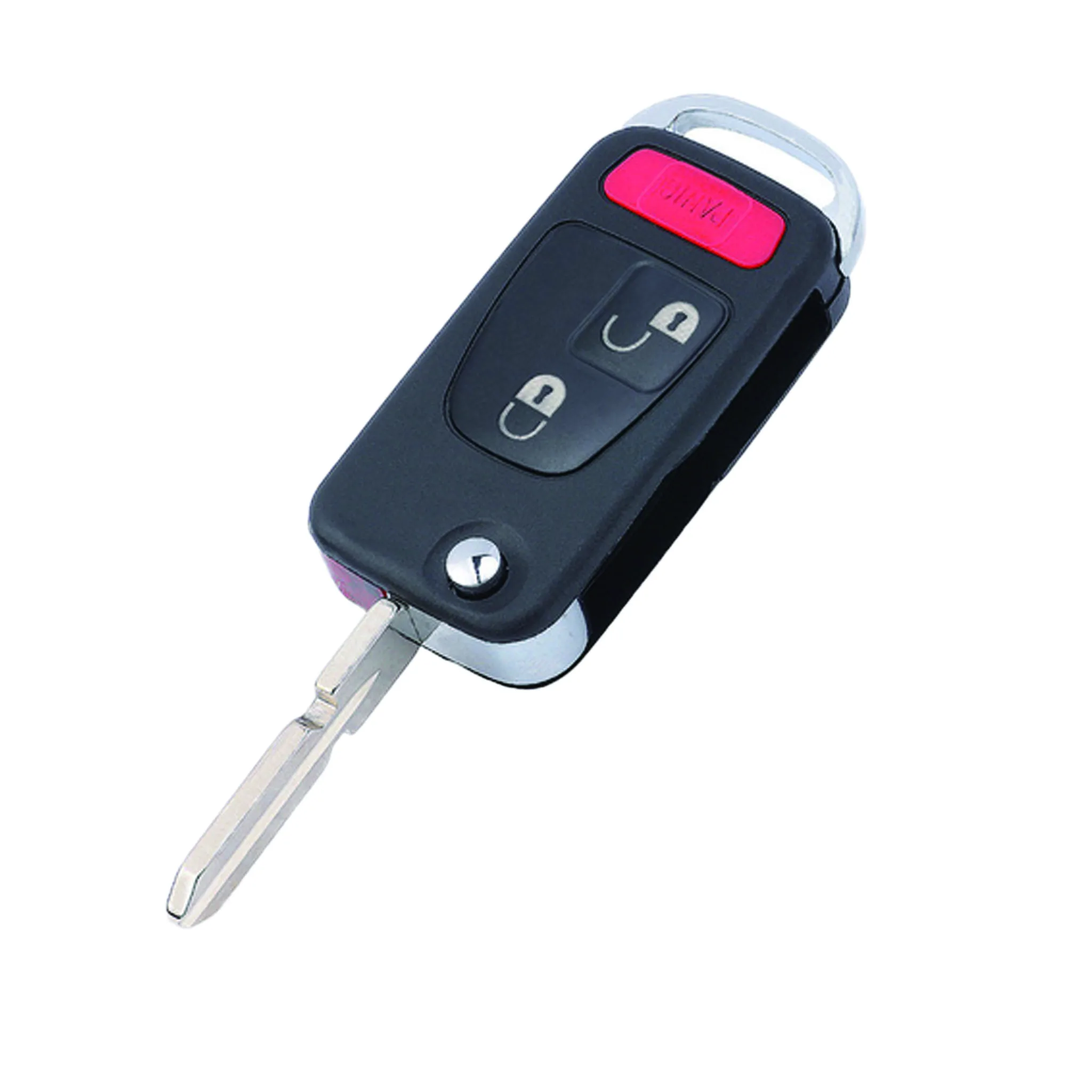 KEYECU Modified Flip Remote Key Shell for Mercedes Benz C E S ML W124 W202 W140 W163 2 3 4 Button HU39 Blank Blade