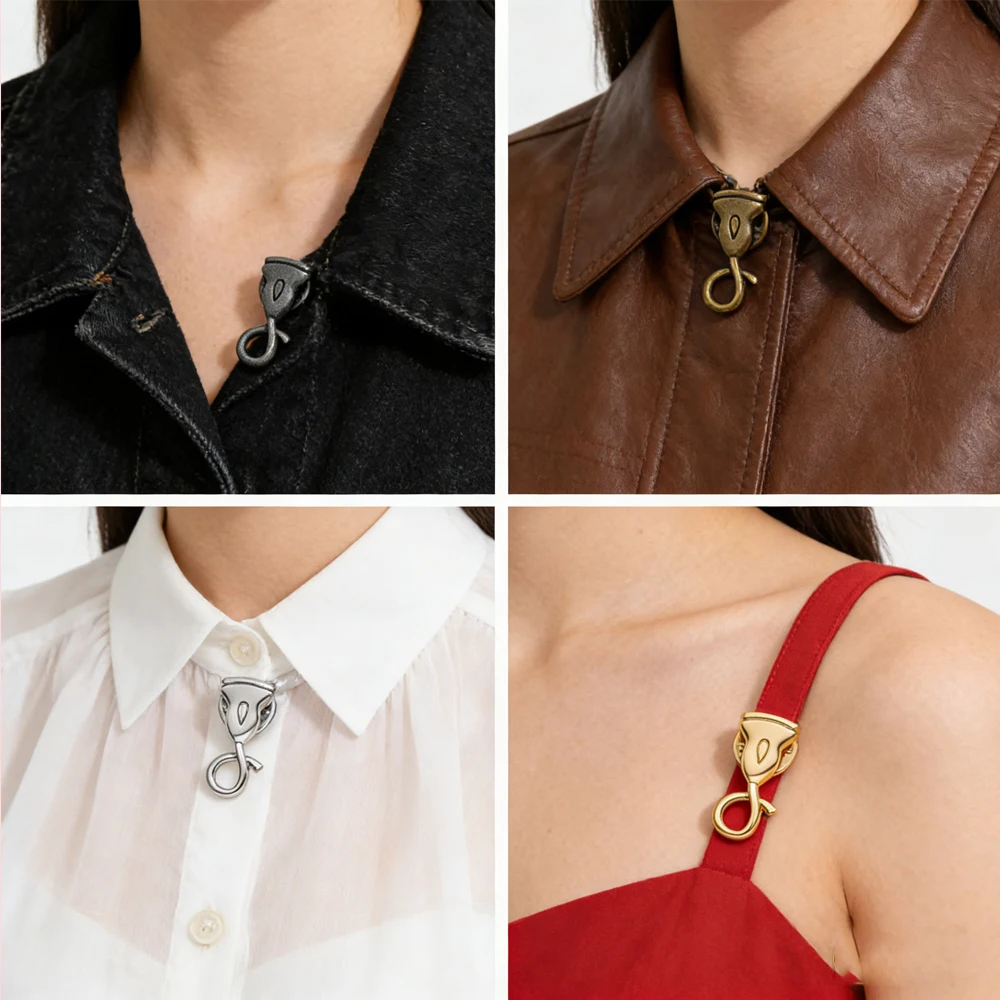 

Medsor Retro Duck-Shaped Brooch Holder Multi-Color Metal Scarf Holder Women's Headscarf Anti-Slip Fastener Fashion Jewelry Gift