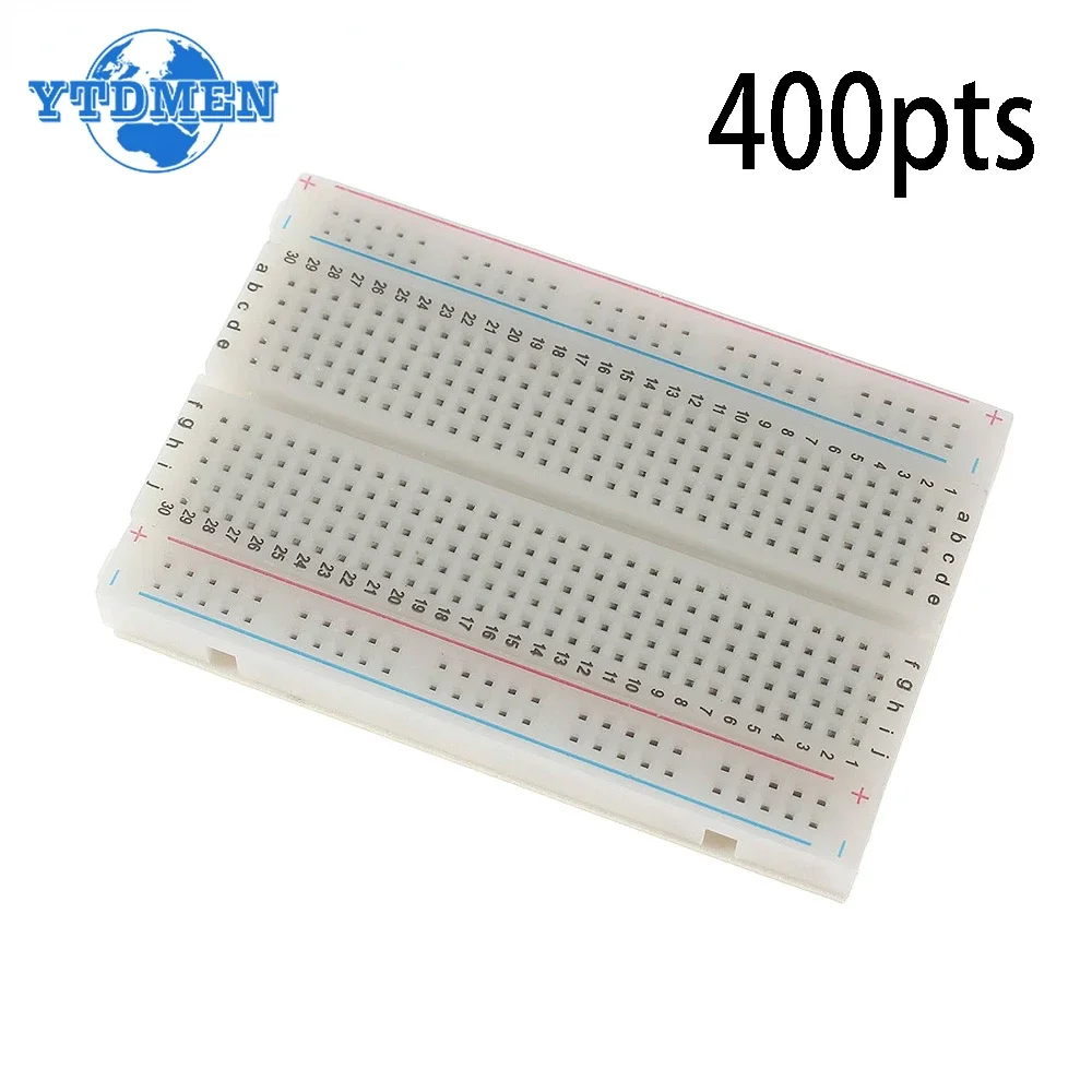 10PCS 400 Tie Point Breadboard for Arduino Solderless PCB Test Board 400 Hole Breadboard Universal DIY Kits