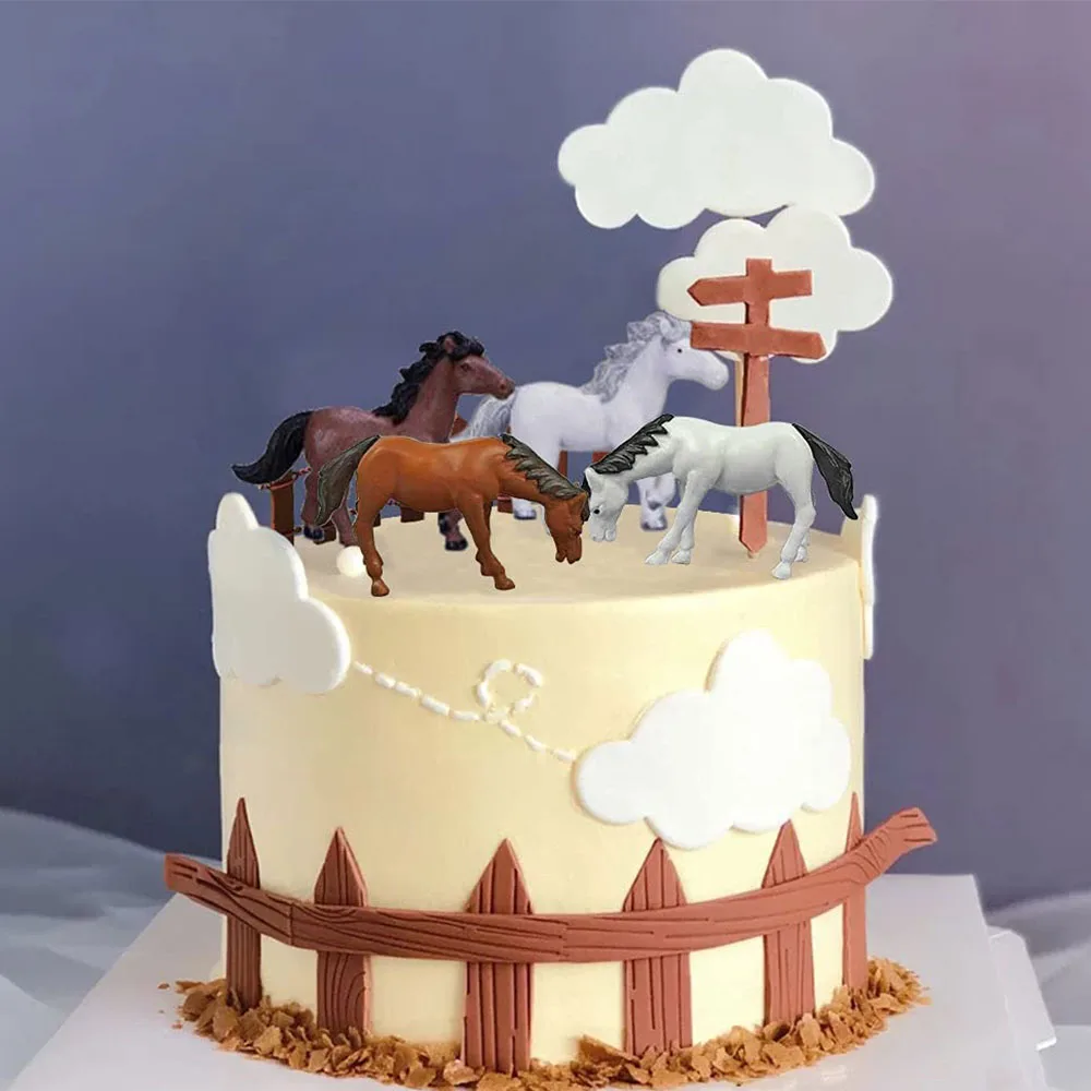 Cowboy Cake Topper Western Cowboy Hat and Boot Cupcake Toppers with Balls Western Theme Birthday Party Baby Shower Supplies