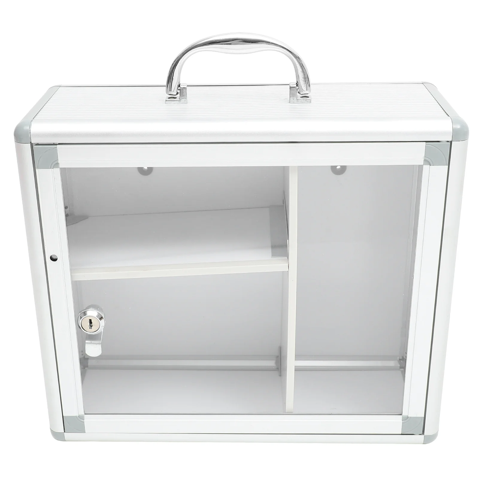 صندوق دواء مثبت على الحائط، علبة قفل متينة من سبائك الألومنيوم لتخزين الأدوية في المنزل والمكتب للاستخدام الخارجي من الألومنيوم #3