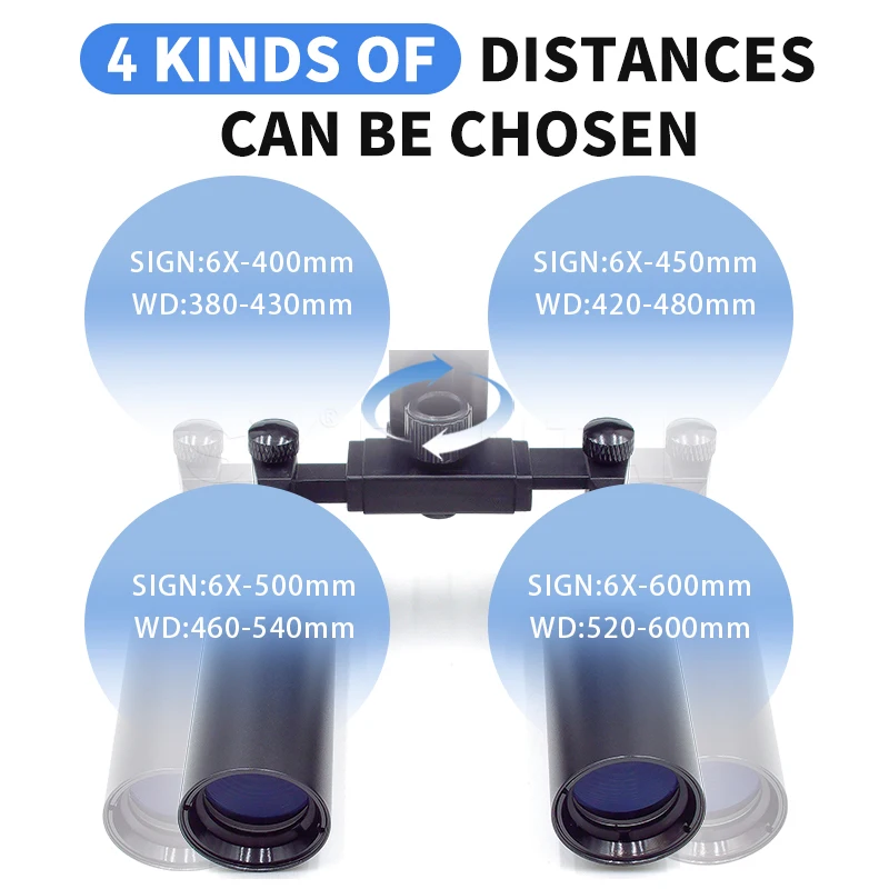 6X Dental Loupes Medical Magnifier Surgical Loupe with Headlight LED Light Dentist Lab Tools ENT Surgery Dentist Equipment