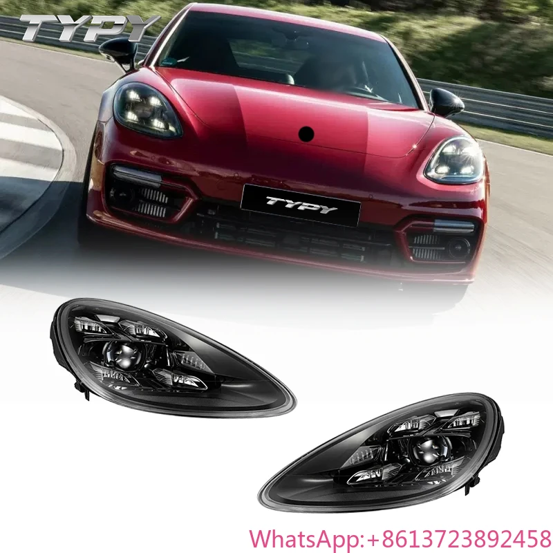 Carro antigo para novo farol modificado led luzes de cabeça lâmpada frontal plug and play para porsche panamera 2010-2016