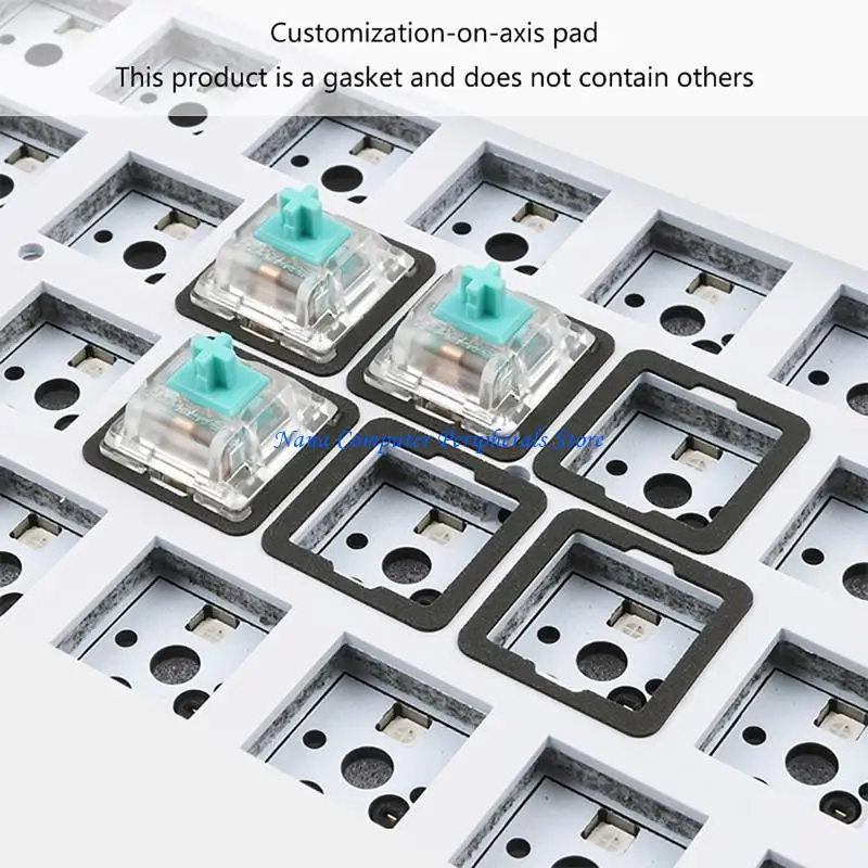 

F68C 120PCS Switch Films and Keyboard Switch Pads Set 0.5mm Soft Antistatic Switch Film Keyboard Switch Muffler Pad