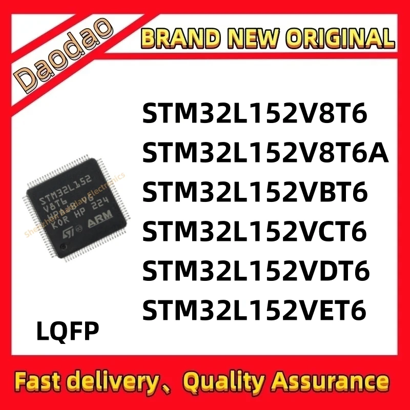 Quality Brand New STM32L152V8T6 STM32L152V8T6A STM32L152VBT6 STM32L152VCT6 STM32L152VDT6 STM32L152VET6 IC MCU Chip LQFP