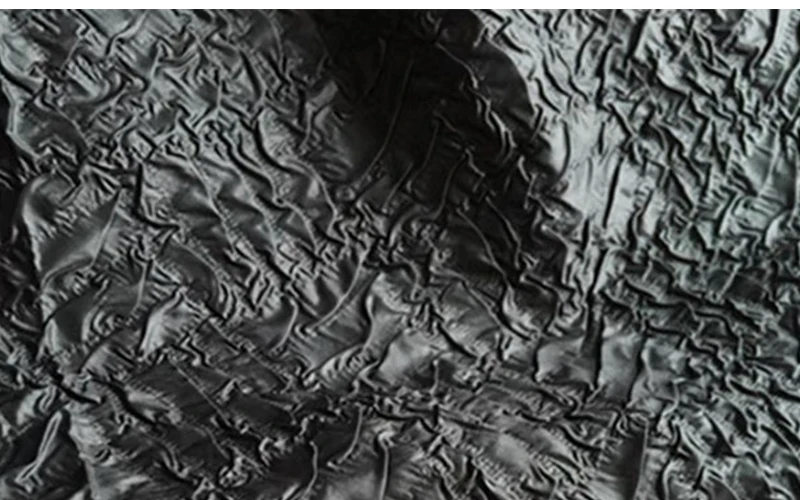 

Чистый цвет, простая 3D плиссированная свободная модная ткань Dr irt, мятый материал из полиэфирного волокна, домашняя губка