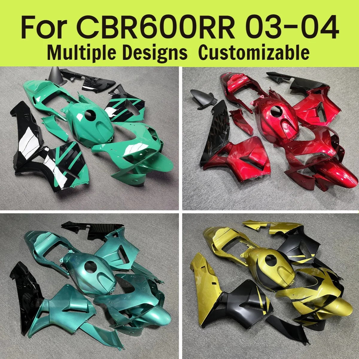 

For Honda CBR600RR 2003 2004 Fairing Kit CBR 600RR 03 04 Injection Custom Motorcycle Aftermarket Fairings