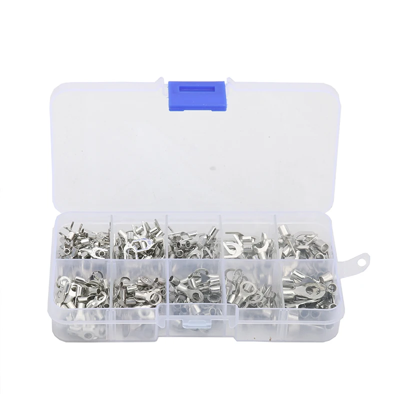 320PCS boxed OTUT cold pressed terminal SNBRNB copper wire nose O-shaped Y-shaped DIY wire ear combination set