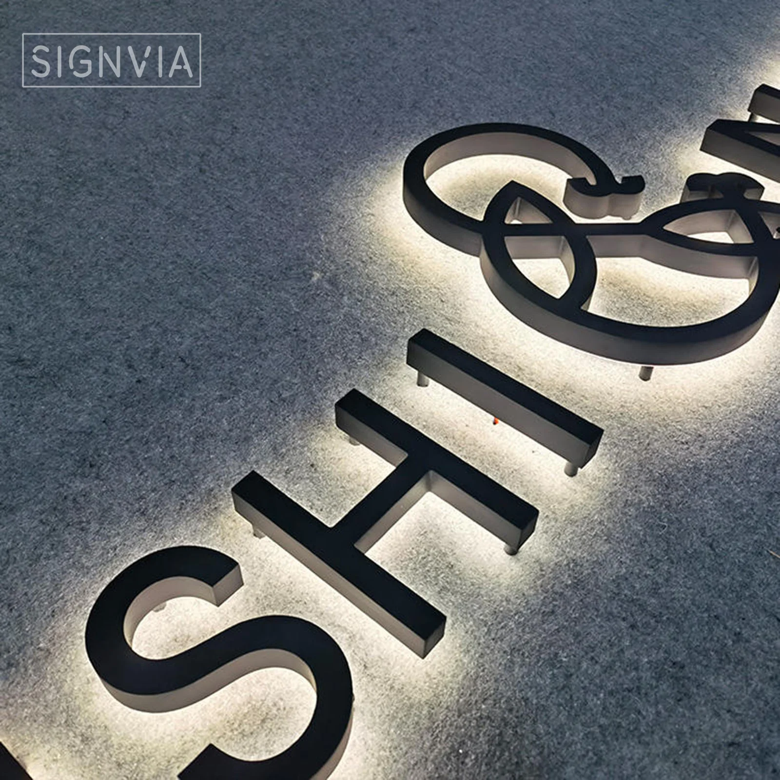 LED Letter Acrylic Logo Backlit 3D Digital Identification Metal Custom Outdoor Waterproofing Commercial Company