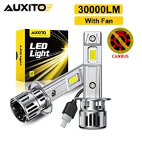 AUXITO 2 uds Turbo H1 bombilla LED para faro Canbus sin Error para Ford Fiesta Mondeo MK4 Focus MK2 Galaxy Transit lámpara de coche 30000LM 12V
