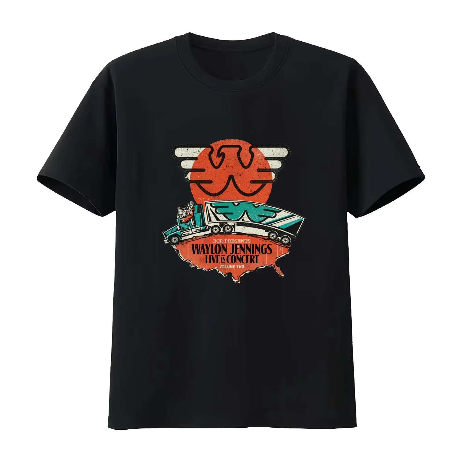 Waylon Jennings T-Shirt Summer Casual Cotton Tee Oversized Streetwear Tops Vintage Graphic Print Loose Fit Short Sleeve