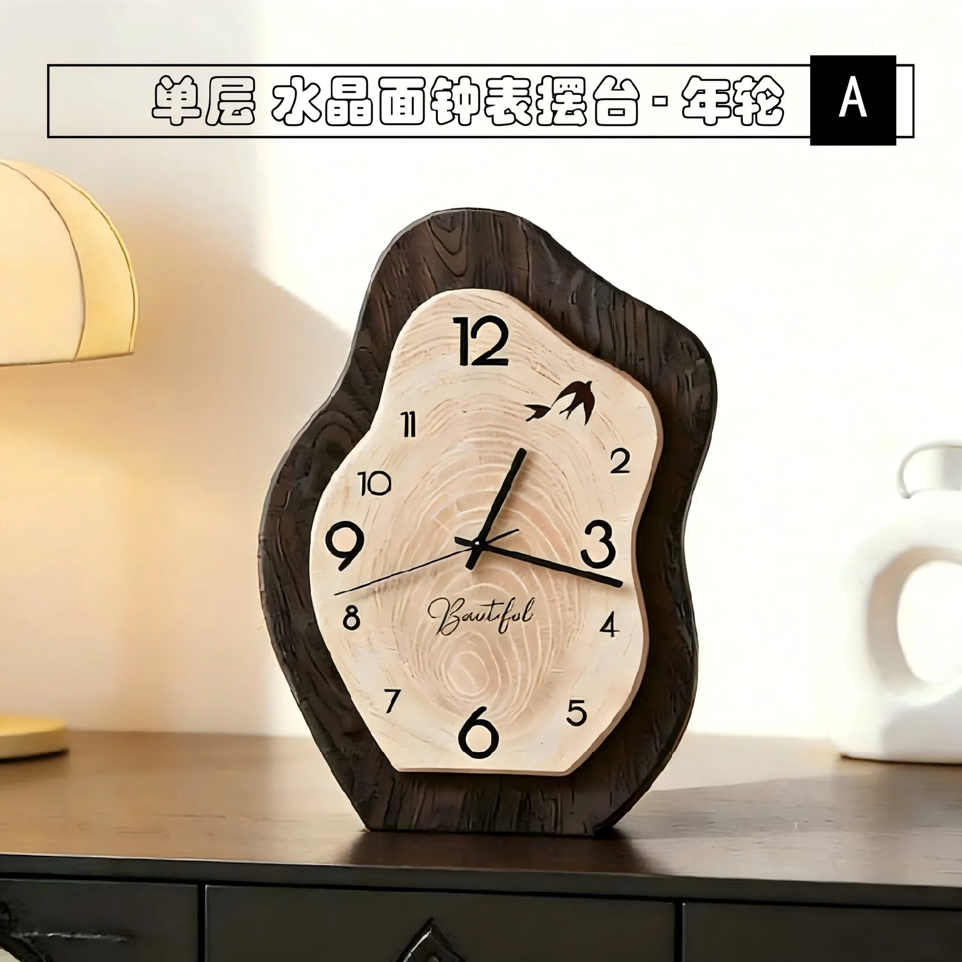 2026 New Vintage Style Desk Clock Table Clock High End Desktop Clock Living Room Retro Decor