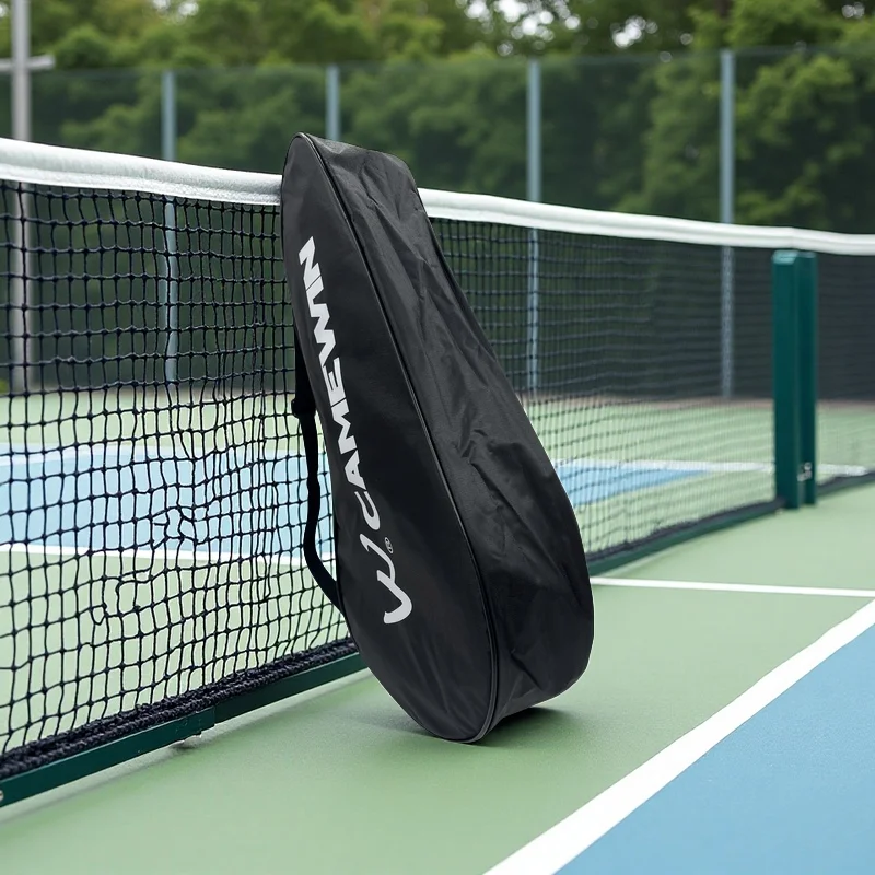 Camewin Tennis Paddle Backpack Double Layer Foldable Bag Pro Tournament with Ventilated Compartment Thermal Insulation Storage