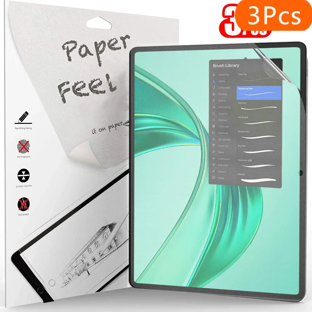 

3Pcs Paper Feel Like Screen Protector for honor pad x8a No Glass