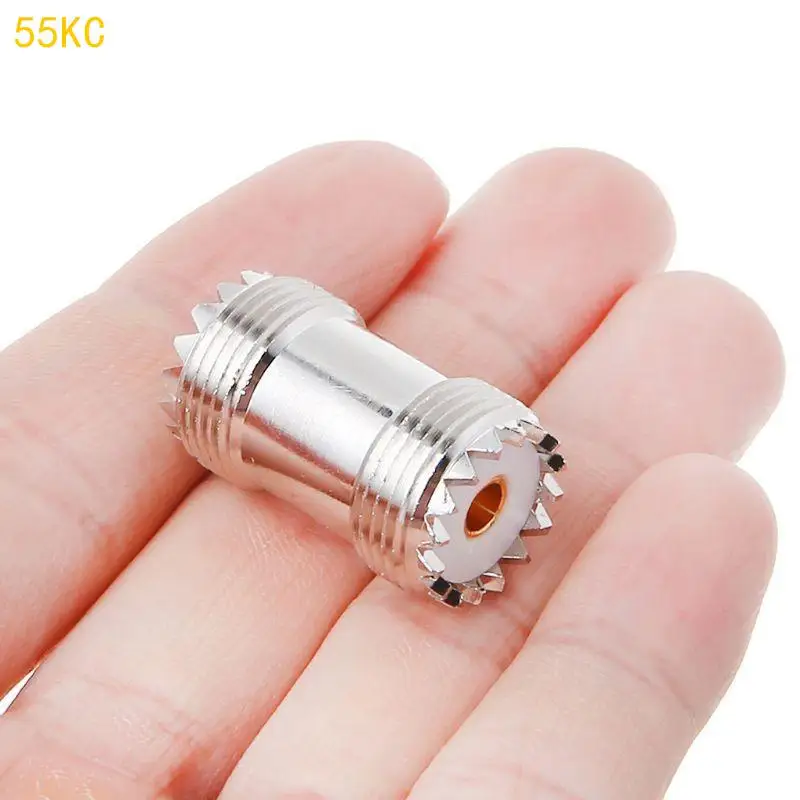 55KC UHF SO239 Female To Female Panel Mount RF Coaxial Adapter Connector Straigh