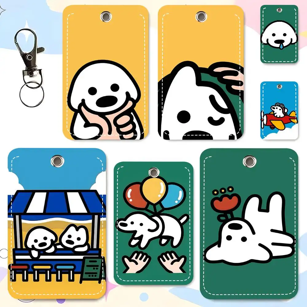 1pc Celebrity Matsui Card Case Keychain Access Card Bag Key Tag Ring Leather Card Holder Key Ring Access