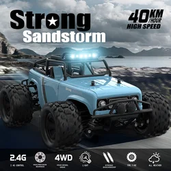 Rc Cars Off Road With LED Light 1:18 Scale Rock Crawler 4WD 2.4Ghz 40KM High Speed Drift Remote Control Monster Truck Toys