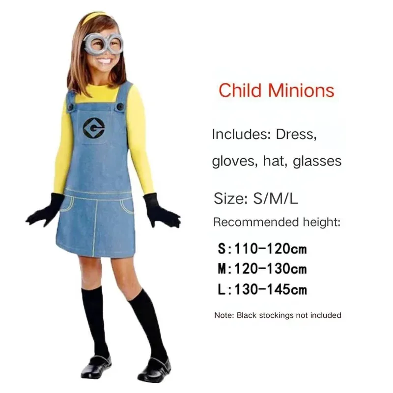 Movie Thief Dad Gru Doll, genitore-figlio vestire come cos maschile e femminile adulto, vestiti e occhiali da uomo giallo