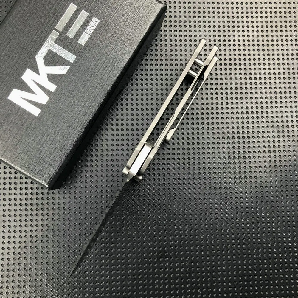 TRSKT Mini Mkt Cuchillo plegable de alta resistencia Navajas de bolsillo de rescate de emergencia, Cuchillo de caza para acampar Cuchillo táctico afilado, Herramienta para exteriores