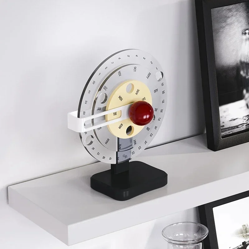 

Acrylic Rotating Perpetual Calendar Elegant Minimalist Nordic Date Display For Home Table Office Decor Couples Birthday Gift