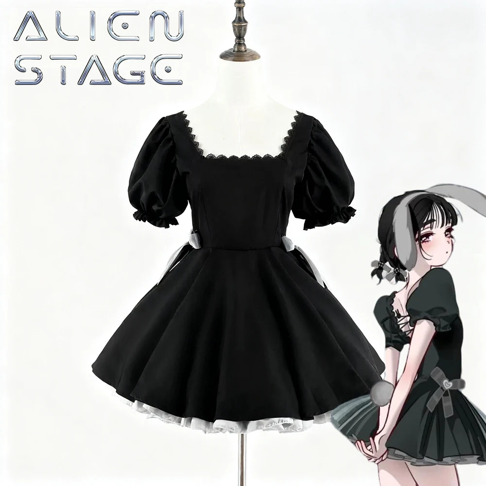 

Anime Alien Stage Sua Cosplay Costume Girl Lolita Black Dress Princess Stage Uniform Halloween Clothes