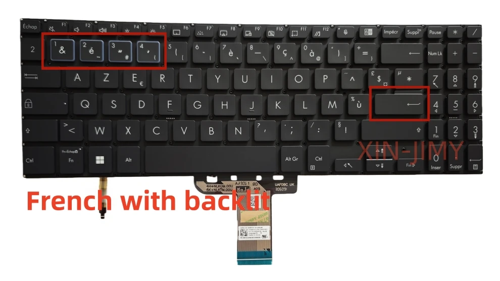 

(5 винтов) Клавиатура для ноутбука с французской подсветкой для Asus Expertbook B1500 B1500C B1500CEAE P1450 PX555C BW450 BW150 ноутбука (5 винтов)