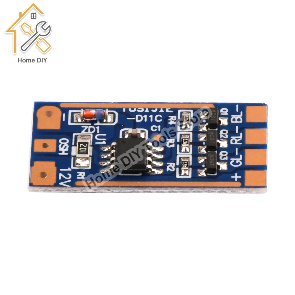 DC 5V ~ 12V RGB Luz Piscando Módulo 11 Modo Botão Interruptor Cor Luz Placa Eletrônica High Current Driver Module